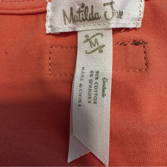 Matilda Jane Happy & Free Dream Puff Peplum Ruffle Peach Stretchy Tunic Top Sz M - Picture 7 of 7